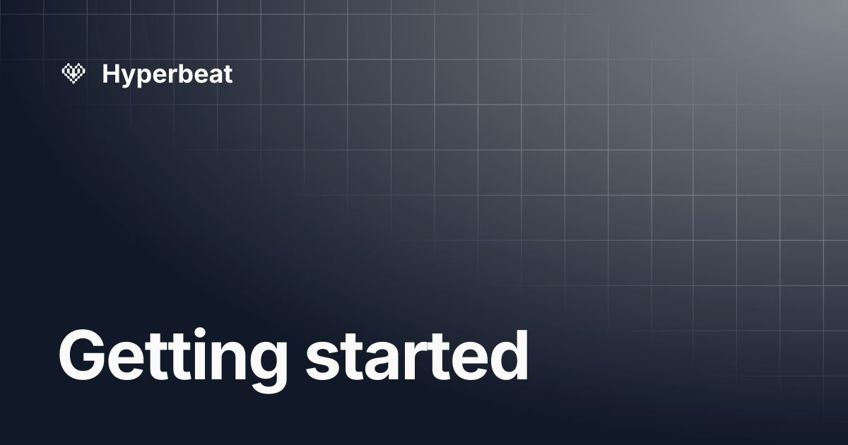 Getting started | Hyperbeat